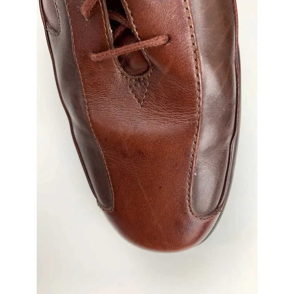Rockport Oxford Dress Shoes Two Tone Brown Leather Lace Up Comfort Men's 11